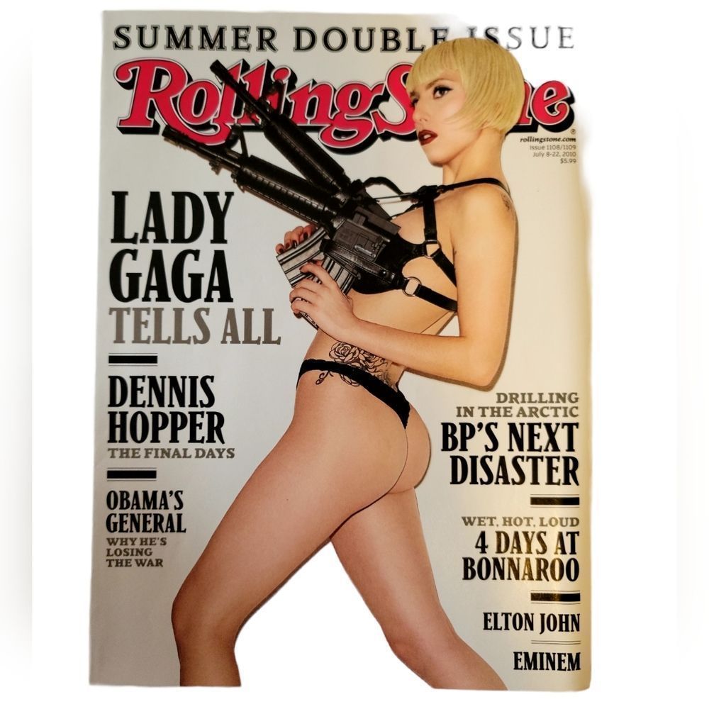 2010 LADY GAGA Rolling Stone Magazine No Label No Flaws Early Cover sexy Rare